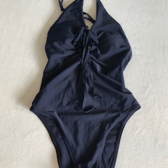 Aerie Lace Up One-Piece Swimsuit - Picture 3 of 11